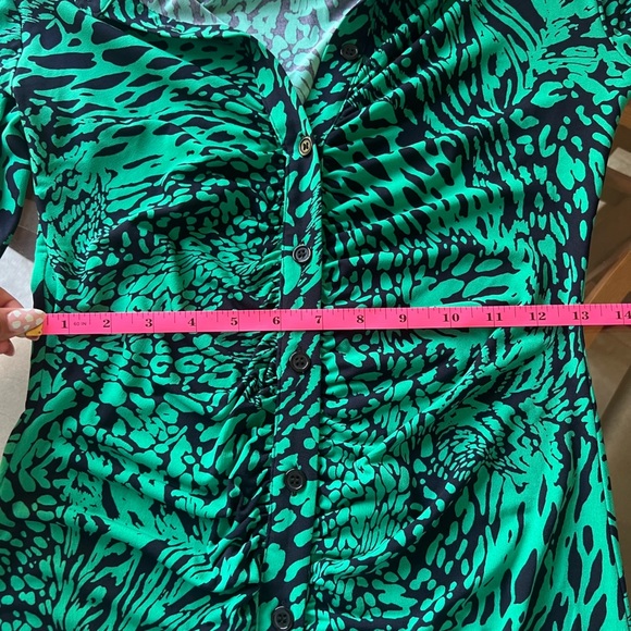 OLIVACEOUS Green & Black Animal Print Dress (NWT) - Picture 5 of 5